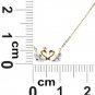 925 gold mini double swan crystal necklace