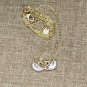 925 gold mini double swan crystal necklace