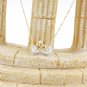 925 gold mini double swan crystal necklace