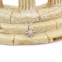 Sterling silver wild star rice crystal necklace