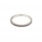 Silver simple crystal ring