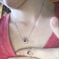 Blue ocean heart crystal necklace