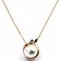 925 gold temperament crystal pearl necklace earrings set