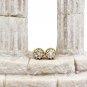 Gold fashion crystal crown stud earrings