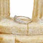 Silver fashion delicate leaf crystal ring