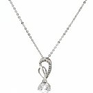 Silver fashion shiny crystal necklace