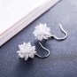Silver white snow white crystal earrings