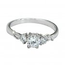 Silver fashion sparkling crystal ring