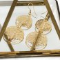 Gold temperament hollow tree earrings