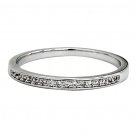 Silver simple row with diamond ring
