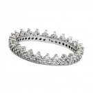 Silver fashionable temperament crystal ring