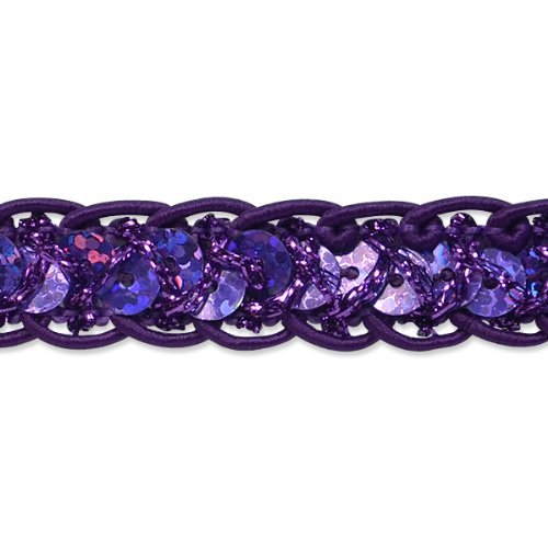 Expo International Sequin Cord Braid Trim 20-Yard Purple