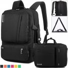 SOCKO Backpack with Handle & Shoulder Strap for 10 to 17-Inch Laptop - Black