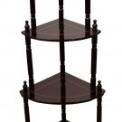 Frenchi Home Furnishing 4-Tier Corner Stand Cherry Finish