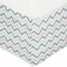 American Baby Company 100% Cotton Tailored Bed Skirt with Pleat Blue