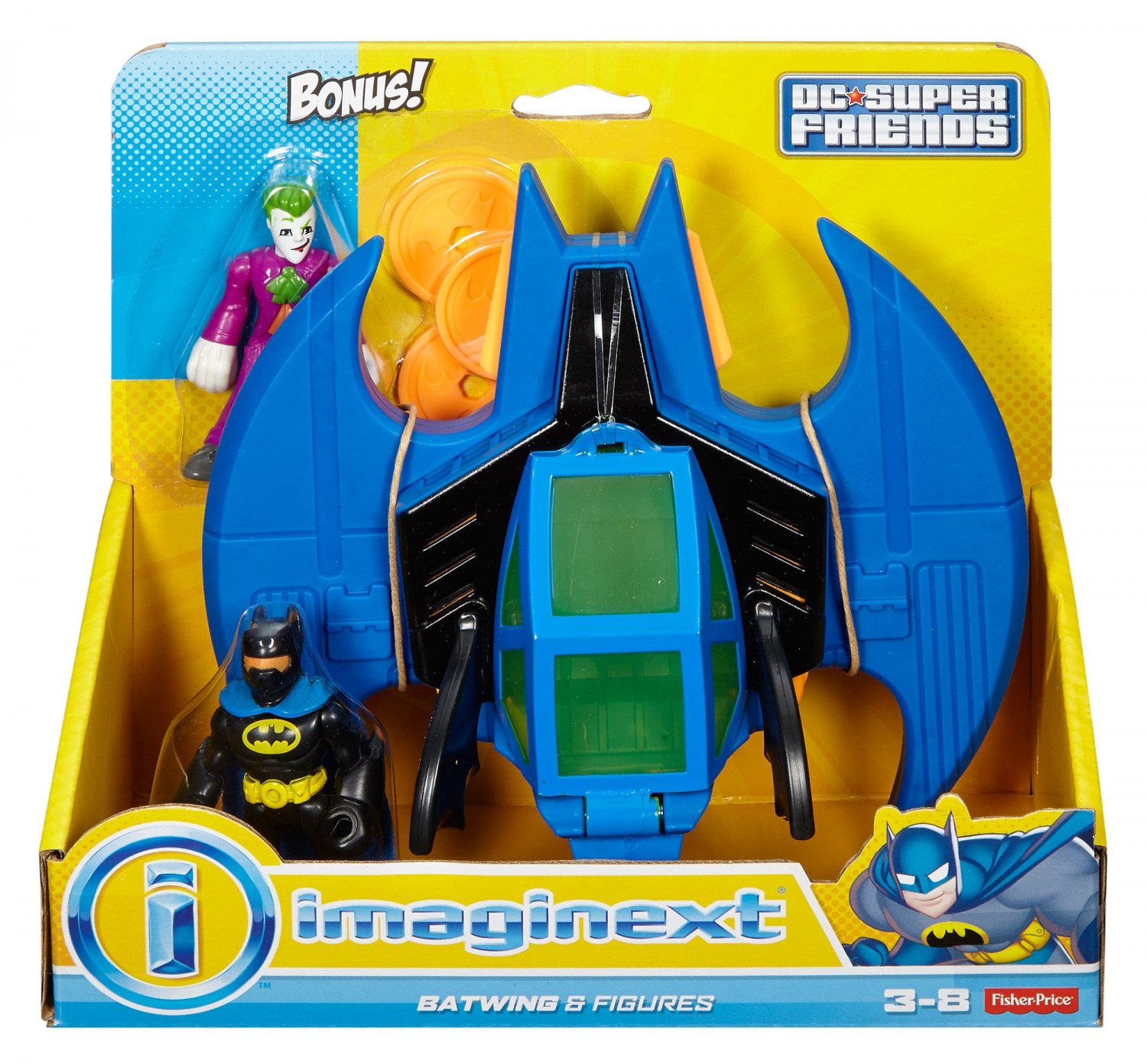 Fisher-Price Imaginext DC Super Friends Batman and Batwing with Joker Figure