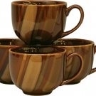 Sango Avanti Brown S/4 Jumbo Mugs Sango