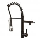 Rozin Oil Rubbed Bronze Pull Down Spray Kitchen Sink Faucet Swivel Spout Mixe...