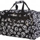 World Traveler Black Peace Sign Duffle Bag 22-inch World Traveler
