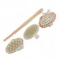 Natural Dry Body Brush - Three detachable heads including Natural Cellulite M...
