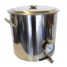 Home Brew Stuff 32 quart Stainless Steel Beer Brewing Kettle with Bazooka Scr...