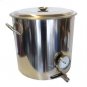 Home Brew Stuff 32 quart Stainless Steel Beer Brewing Kettle with Bazooka Scr...