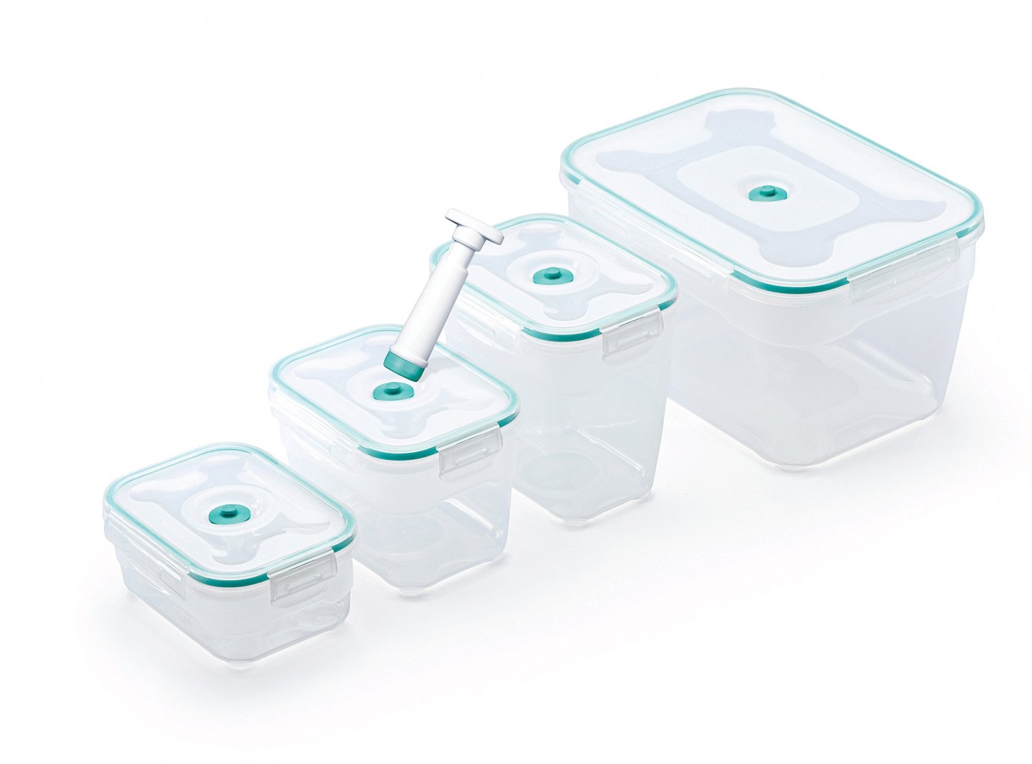 Zevro KCH-06092 Vac 'n Save Ruby Rectangular-Shaped Vacuum-Sealing Food-Stora...