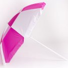 Cloudnine 6 FT Beach umbrella Double Canopy (Pink & White) Lt Purple & White