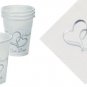 50 Two Hearts Wedding Cups + 50 Matching Two Hearts Cocktail Napkins