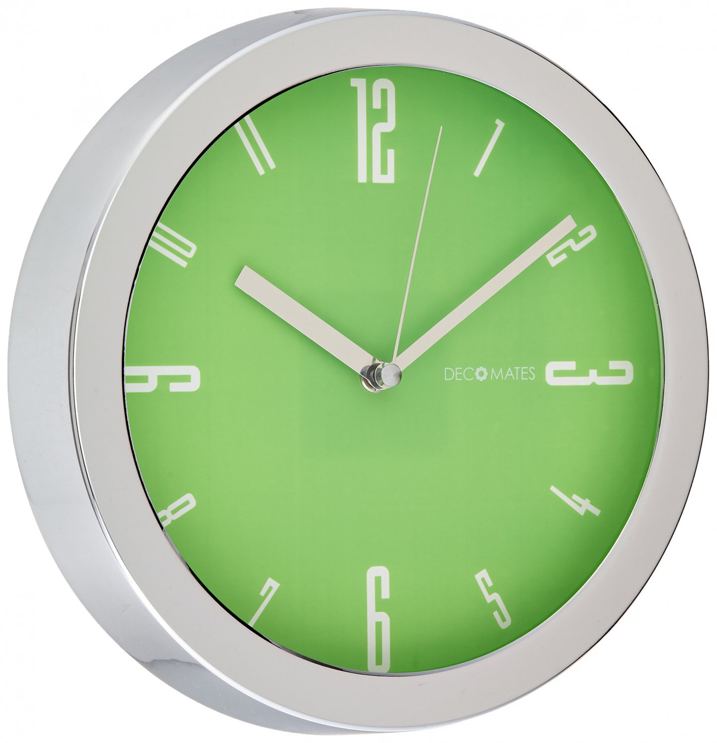 DecoMates Non-Ticking Silent Wall Clock Lime Green Vivid DecoMates