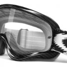Oakley XS O-Frame Graphic Frame MX Goggles (True Carbon Fiber Frame/Clear Len...