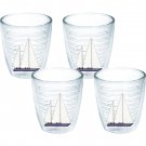 Tervis Blue Sailboat Tumbler (Set of 4) 12 oz Clear