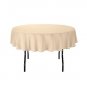 LinenTablecloth 70-Inch Round Polyester Tablecloth Beige LinenTablecloth