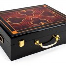High Quality High Gloss Wooden 500 Piece Poker Chip Case Brybelly