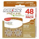 Rayovac Mercury Free Proline Advanced Size 312 Hearing Aid Batteries Total of...