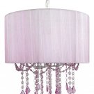 Tadpoles One Bulb Shaded Chandelier Pink Tadpoles cchash004