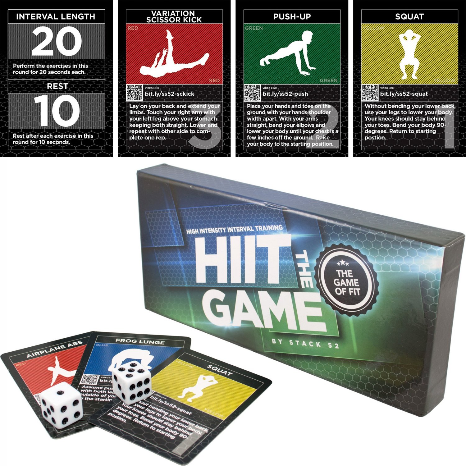 The HIIT Interval Workout Game by Stack 52. Designed by Military Fitness Expe...