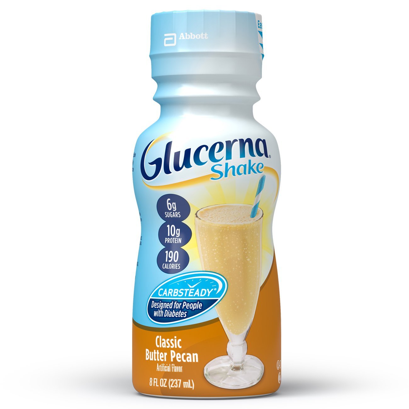 Glucerna Shake Butter Pecan 8 Ounce Bottles (Pack of 24) (Packaging May Vary)