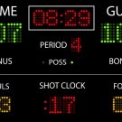 Wallmonkeys Vector Basketball Scoreboard Peel and Stick Wall Decal 30-Inch Wi...