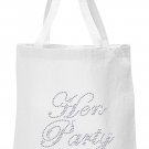 White Luxury Rhinestone Crystal Bride Tote bag Bridal Shower wedding party gi...