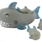 Rubber Shark Family Bathtub Pals - Floating Bath Tub Toy Playmaker Toys