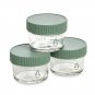 Sage Spoonfuls Jars Mini Glass Storage 4 Ounce (Pack of 3) Sage Spoonfuls