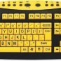 AbleNet Keys U See Print USB Wired Keyboard Yellow Keys with Large Black Prin...