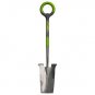 Radius Garden 201-Green Pro Ergonomic Stainless Steel Spade Green