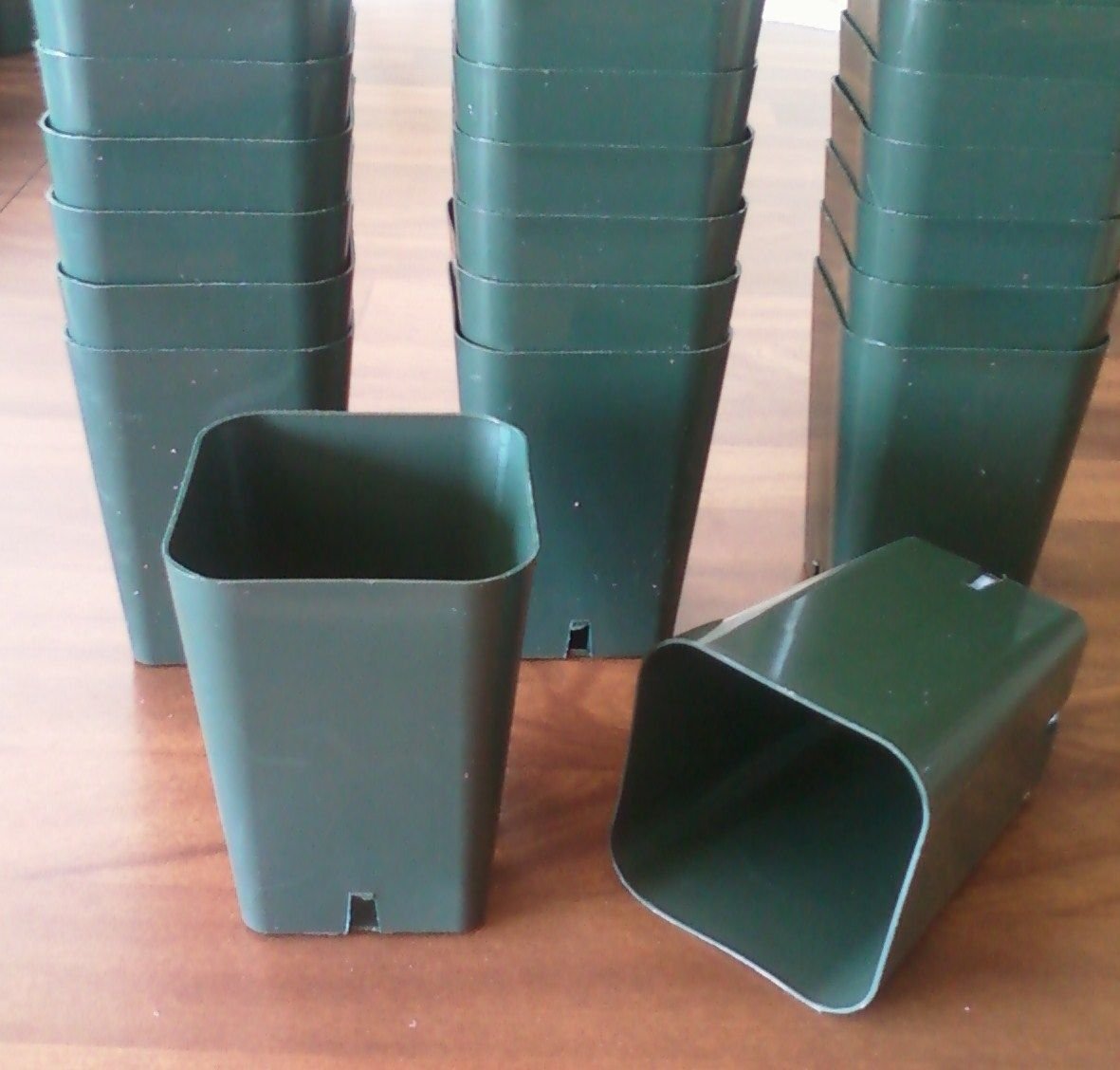100 Seed Starting - 2 1/4" Square X 3 1/4" Extra Deep Plastic Rose Pots durab...