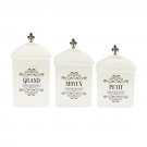 American Atelier Chateaux Square Canisters White American Atelier