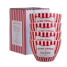 Robert Gordon Porcelain Candy Cups (Set of 4) Red Striped Robert Gordon
