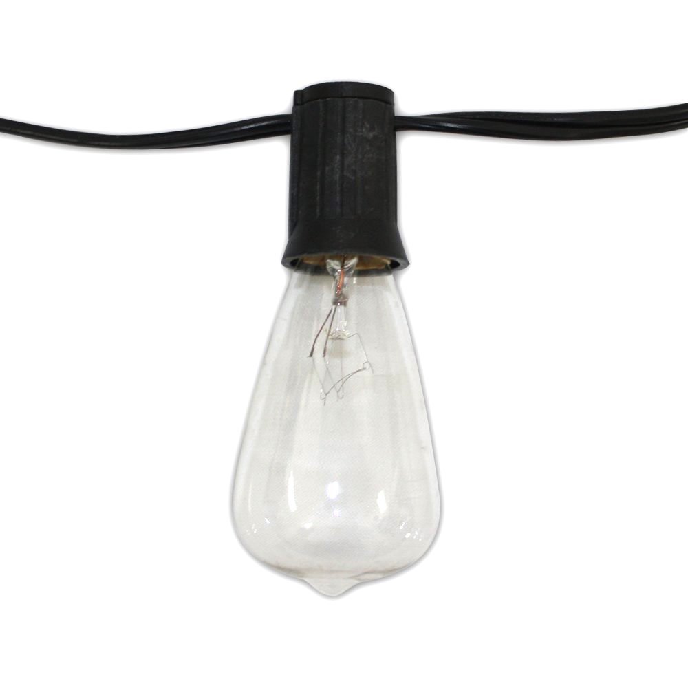 String Light Company Edison Vintage 48-Ft String Lights with 24 Sockets and 2...