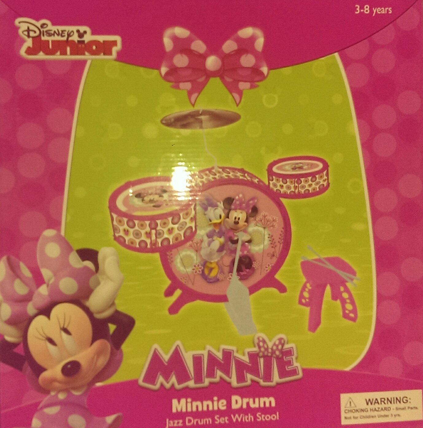 Disney Junior Minnie Mouse Jazz Drum Set with Stool Disney