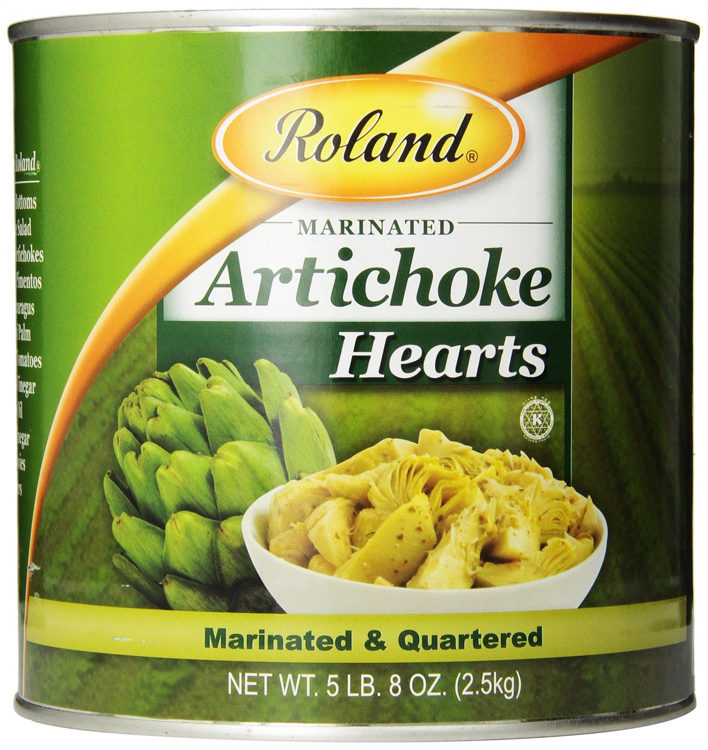 Roland Marinated Quarters Artichoke Hearts 5Pounds8 Ounce Can Roland
